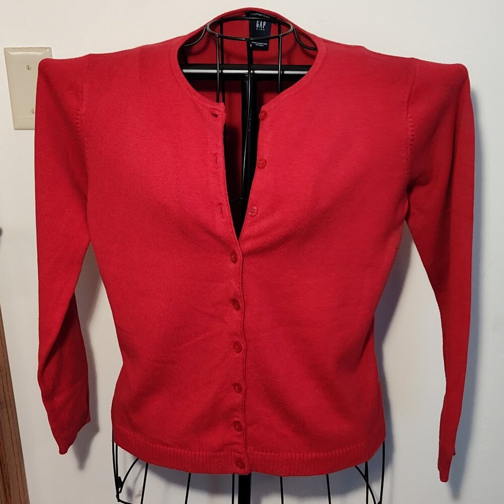 Gap Kids red cardigan sweater, VG used condition, size XXL